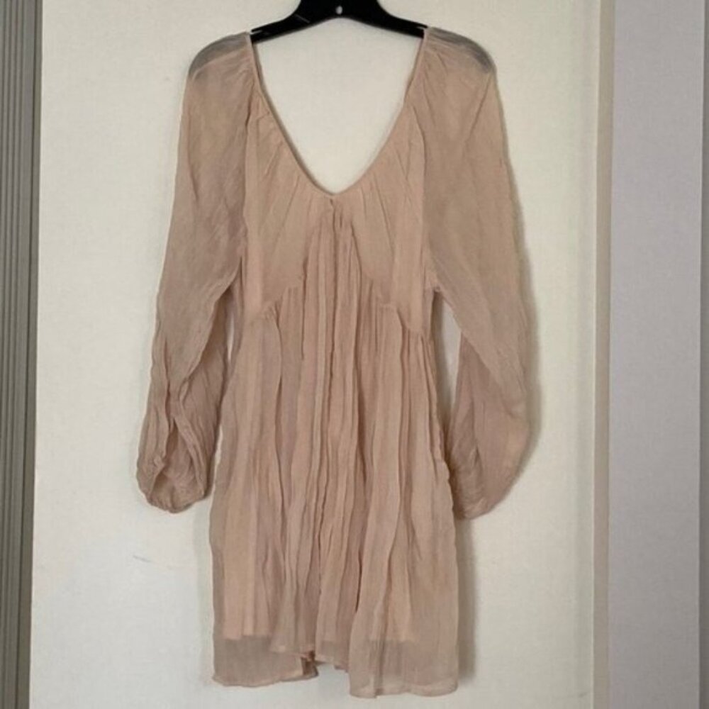 🤍✨ Listicle Nude Chiffon Babydoll Mini Dress | Size Small | NWOT ✨🤍